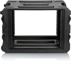 Gator Cases Pro Series 19" Depth 8U Rolling Rack Case with Recessed Wheels, Black
