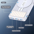 Magnet Phone Light, 160 LED Dual Side Selfie Light Compatible with iPhone Magsafe, 3 Lighting Adjustment Modes, Selfie Lights for iPhone/iPad/Camera/Photography/TikTok/Vlog/Video/Zoom Calls