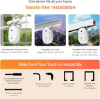 Automatic Curtain Opener - Gifts for Women and Men, Smart Curtain Opener with Remote for Roman/U/T Rails, Bluetooth Curtain Opener with App/Timer, Compatible with Alexa and Google Home
