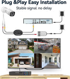 VORGUT Wired Security Camera System Outdoor, 4 Channel 5MP Lite AHD TVI DVR Recorder with 500G HDD, 4pcs Wired Surveillance CCTV Bullet Camera Indoor Outdoor, Smart Motion Detection, Night Vision