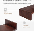 Anji Mountain Wooden Monitor Stand - Elegant Monitor Riser, Perfect Monitor Stand for Desk Organization, Durable Wood Construction monitor stands, Enhances Ergonomics and Workspace Efficiency,Walnut
