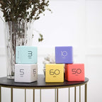 mooas Cube Timer (Coral), Timers Cube Flip Block Timers Productivity Gravity Sensor Time Management for Kids ADHD Classroom Kitchen Desk Workout Cooking Study 10, 30, 50, 60 min Timer Setting