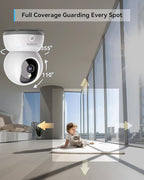 blurams Pet Camera,2K Security Camera Indoor,Dog Camera with Phone App,Home Camera for Baby with One-Touch Call,Color Night Vision,2-Way Audio,AI Motion Detection(2.4GHz ONLY) (A31C + 64GB SD Card)