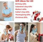 Portable Neck Fan,Personal Wearable Bladeless Fan,LED Display,4-Speeds,6000mAh USB Rechargeable,360° Strong Cooling Wind,Hands Free,White Elephant Gift,Christmas Gifts for Men Women Dad Mom (White)