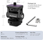 MINIFOCUS Camera Monitor Mount with Cold Shoe, 1/4" Screw for 5" & 7" Field Monitor, Swivel 360° and Tilt 160° Holder for Camera Phone Cage LED Video Light