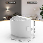 DORESshop LED Night Light[2 Pack], Night Lights Plug into Wall, 3 Level Brightness Adjustable Plug in Night Light, Dusk to Dawn Sensor Nightlights for Adults,Bedroom,Bathroom,Hallway,5000K White Cover