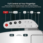 R&T V2601 Electric Bidet Seat For Elongated Toilet, Smart Toilet Seat with Heated Seat, Adjustable Temperature, Warm Air Dryer, Night Light