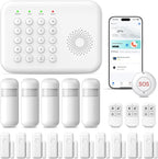 PGST Home Security Alarm System,Smart Home Alarm System with Door/Motion Sensors,GSM 4G/Tuya APP Alerts,Compatible with Alexa and Google Assiatant for Home,Villa,Kids Safety