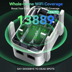 2026 Best WiFi Extender Signal Booster, Internet Extender Covers Up to 13389 Sq.ft for Home, Long Range WiFi Repeater with Ethernet Port, Wireless Router Amplifier Easy Setup,Wide Compatibility