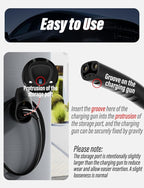 BMZX for Tesla Charger Holder Charging Cable Organizer with Charger Slot for Tesla Motors Wall Mount Connector Bracket Adapter Fit for Model 3/Y/S/X