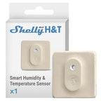 Shelly Bluetooth Smart Temperature & Humidity Sensor with Remote App Control & Monitoring, Home Assistant, Alexa, Google Home, Smart Scenes, IP54, Notification Alerts, Blu H&T Ivory