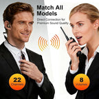 2 Pack Mini Walkie Talkies, Waterproof Small Walkie Talkies Two Way Radio with Earpieces for Outdoor, Restaurants, Hiking, Baseball, Hospital, Tourism, Adults