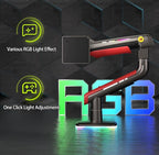 NB Gaming Monitor Arm or for 32 to 60 Inches Screen, Load up to 20 kg, VESA 75/100, RGB-Light, Heavy Duty, Multi Angle Adjustable, Premium Aluminum, Red