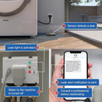 Watts A2C-SC Series Intelliflow 1/2" Washing Machine Smart Water Shutoff Valve with Leak Sensor, Inlet Adapters, Without Wall Box, Automated Flood Detection with Real-Time Text and E-Mail Alerts