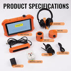 PQWT Underground Water Leak Detectors for Home PQ125A Wall Pipe Water Leakage Detection with Touchscreen Earphone and Carrying Case Multi Sensor Acoustic Pipeline Sound Intensifier