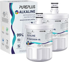 PUREPLUS Alkaline 5231JA2002A Replacement for LG LT500P, ADQ72910901, GEN11042FR-08, Kenmore 9890, 469890, HDX FML-1, ADQ72910907, LSC27925ST, LFX25974ST, LFX25973D, Refrigerator Water Filter, 2Pack