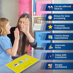First Then Visual Schedule for Kids –Premium Durable Plastic –32 Communication Cards –Autism Learning Materials –Special Education Classroom (English)