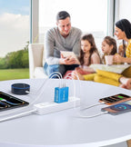 [60W/2Pack] Wall Charger, USB C Charger Block, 5-Port PD + QC 3.0 Fast Charging Power Plug Adapter Brick for Watch Series 10 9 8 7, for iPhone 17 16 15 14 13 Pro Max Airpod, Samsung Galaxy S25(Blue)