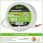 Syston 18/2 Thermostat Doorbell HVAC Heating Control Cable Wire, 18 AWG 2 Conductors 100% Solid Copper Conductors CL3R/FT4/CMR Riser-Rated, UV Resistant RoHS for Low Voltage Applications Use