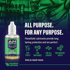 PlanetSafe Lubricants AiM Paper Shredder Oil/Lubricant - 1 oz - Reduces Friction & Noise, Keeps Blades Sharp, Water-Repellent - Ideal for Paper Shredders, Shredding, No Sheets - Made in The USA!