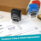 MaxMark Self-Inking Rubber Date Office Stamp with Scanned Phrase & Date - RED Ink (Max Dater II), 12-Year Band