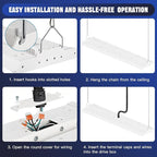 JTT LED Linear High Bay Light 300/240/200W,3FT 45000LM Linear Shop Light Commercial 120-277V,4000/5000K High Bay Lights Shop Workshop Store Commercial Supermarket Warehouse Basement,2-Pack ETL