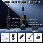 Premium Pro Bluetooth 5.4 Transmitter Receiver,Airplane Audio Adapter,Wireless Transmitter for TV/Travel Flight,Airline,Gym.Compatible with 2 AirPods/Headphones,Bluetooth Receiver for Car/Home Stereo