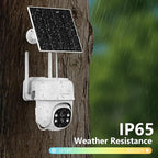 Cinnado 4G LTE Cellular Security Camera-No WiFi Outdoor Camera Wireless with 5W Solar Panel, 2K 360° Color Night Vision, PIR Motion, TF Card Storage, Works with Alexa, SIM Card Included, B6 4G 1P