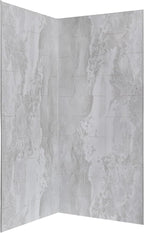 Palisade 78in x 36in x 36in Waterproof Vinyl Corner Shower Surround Kit with Accessories in Urban Fjord
