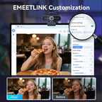 EMEET C60E 4K Webcam for Streaming & Gaming – PDAF Autofocus, Dual Mics, Live Streaming Camera with Auto Light Correction, Plug & Play USB Webcam for PC & Mac