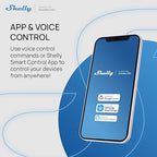 Shelly 1PM Gen3 | WiFi Smart Relay Switch with Power Metering, 1-Channel 16A | Home Automation | Compatible with Alexa & Google Home | iOS Android App | No Hub | Wireless Lighting Control