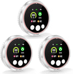 3 Pack 4-in-1 Carbon Monoxide Detectors &Natural Gas Leak Detector, Portable Carbon Monoxide Detectors Plug in & Battery Backup, HD Screen Display