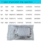 Nodehawk Electronic Component Kit -Total 1800 Pcs, LED Diodes, Resistors, Capacitors, Ceramic Capacitors, Transistors, Diodes - for DIY Projects, Electronics Hobbyists