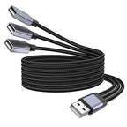 KAYQINHO USB Y Splitter, 3.3FT USB A Male to 3 Female Extension Cable, USB Splitter 1 in 3 Out Support Charging and Data Transfer for Printer/Keyboard/Flash Drive/PlayStation/Laptop/LED Etc.