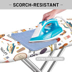 Extra Thick Ironing Board Cover and Pad, 15x54 Ironing Board Cover, Resist Scorching and Staining,Elastic Edges,Art of Life Iron Sew Laundry