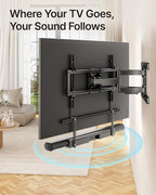 monTEK Soundbar Mount up to 22 lbs fits Sonos Arc/Arc Ultra/Beam/Ray/Playbar, Bose Soundbar 500/700, Samsung & Sony & LG & JBL, Adjustable Soundbar Mount Under TV, Black
