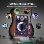 MOOER Micro Drummer II Guitar Drummer Pedal Drum Machine Effect with FILL Function, 48 Drum Grooves, and 6 Music Style Per 8 Different Rythem, With EQ, Tap Tempo for Electric Guitar