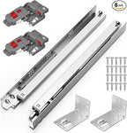Chibery 12 15 18 21 Inch Undermount Soft Close Drawer Slides, Full Extension 3D Locking Device, Rear Mount Brackets, Concealed Bottom Mount Rails for face Frame Cabinet, 100 LB（15 inch, 6 Pair）