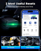 MUCAR BT200 OBD2 Scanner Bluetooth for iOS & Android, Car Scanner Diagnostic Tool for All Systems, Oil/SAS Reset(One Year Free), Check Engine Light, Auto VIN, Lifetime Free Update