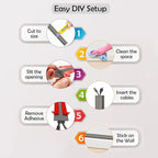 Rubber Bond TV Cord Hider Cable Protector - Strong Self Adhesive Wall Cord Cover Cable Hider - Low Profile Cable Management Wall Cord Concealer Cable Raceway