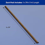 D-Line Half Round Cord Hider, Patented Cable Cover, Hide TV Wall Mount Wires, Raceway for Cords, Decorative Wire Covers, Paintable, Adhesive - 1x 1.18in W x 0.59in H x 39in L - Wood-Effect