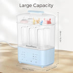 Bottle Sterilizer and Dryer, All-in-One Electric Steam Sterilizer Bottle Sanitizer for Baby Bottles, Pump Parts Accessories Newborn Essential (Blue)