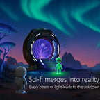 Astronaut Aurora Star Sky Projector,Plasma Globe Lamp/Star Light Projector for Children's Bedroom Sleep Aid Light,White Noise Bluetooth Music,Time Alarm Clock,Kids Room Decor,Christmas/Birthday Gift