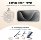 5-in-1 Wireless Charger for MagSafe, AC ISLAND Portable Travel Charging Station, 35W Max Fast Foldable Magnetic Stand, Evolved for iPhone 17-12 & Air Series, Apple Watch, AirPods (with 35W Adapter)