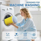 XXL Shoe Washing Machine Bag: Laundry Bag for Washing Machine - 2pc Reusable Cleaning Laundry bag for Sneaker, Tennis Shoe, Cleaner Kit, 360° Deep Clean with Shape keeper (2 PCS)