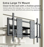 HILLPORT 98 100 110 TV Wall Mount 120 130 inch Full Motion Ultrathin Bracket Large Screen Heavy Duty Swivel Tilt Adjustable Articulating Stand Vesa 1000x600mm Load 330 Lbs DY1100