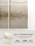 Wall Art Acoustic Panels,47''X31''Sound Absorbing Panels-8-Pack with 50 Adhesive Tabs, Decorative Sound Absorbing Panels for Living Room and Recording Studio, Offices-Dawn Embrace