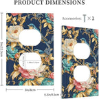 Bvtewkhz Floral Birds Morris Duplex Outlet Decorative Outlet Covers Light Switch Plate Electrical Receptacle Switchplate For Bathroom Kitchen Bedroom