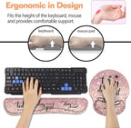 Keyboard Wrist Rest + Mouse Pad Wrist Support Set with Coasters, Today is a Good Day to Have a Good Day Inspirational Quote with Non-Slip PU Base Ergonomic Mousepad for Home Office Working Studying