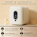 Baby Bottle Sterilizer and Dryer, 25L Large Capacity with 23 LEDs & Hot Air Drying, for Bottles, Pacifiers, Breast Pump, Ultra Quiet with Night Light